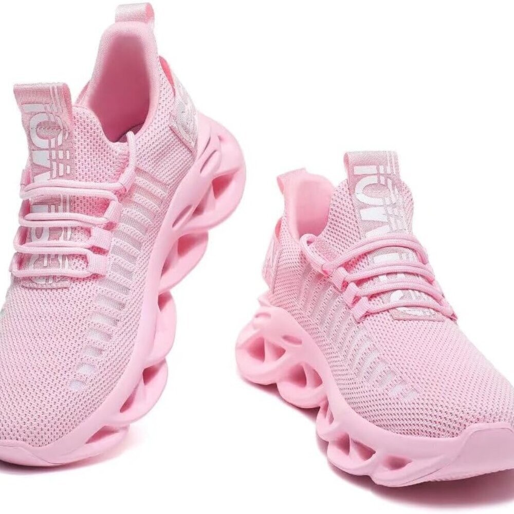 Women's Breathable Mesh Walking Shoes Lightweight Casual Platform Sneakers - Picture 4 of 7